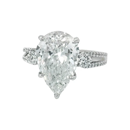 14K Pear Shape Diamond Ring