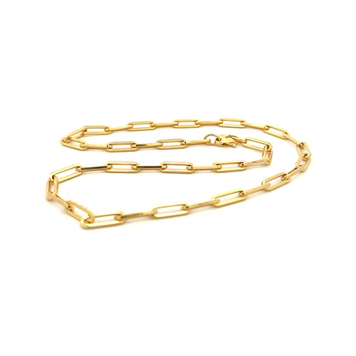 14k Paperclip Chain Necklace
