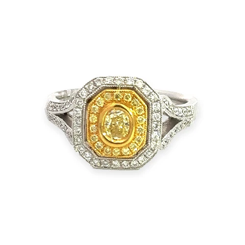 18K Yellow & White Gold Ring